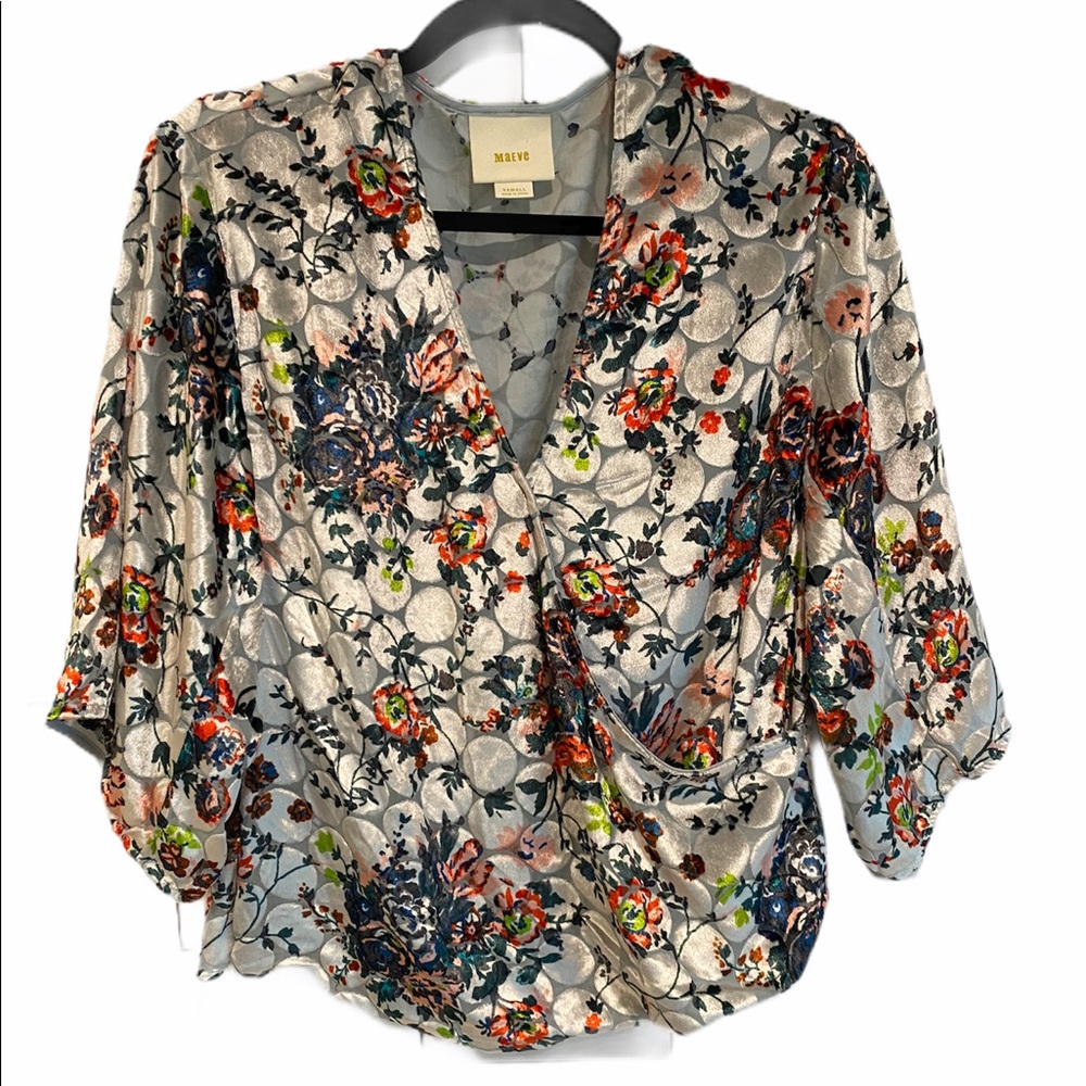 Maeve velvet blouse